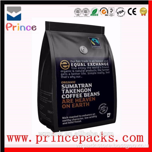 customized plastic aluminum foil kraft paper coffee bag with design/Fashion design kraft paper coffee bag